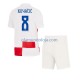 Camisola Croácia Mateo Kovacic 8 Criança Equipamento Primeiro Euro 2024 Manga Curta